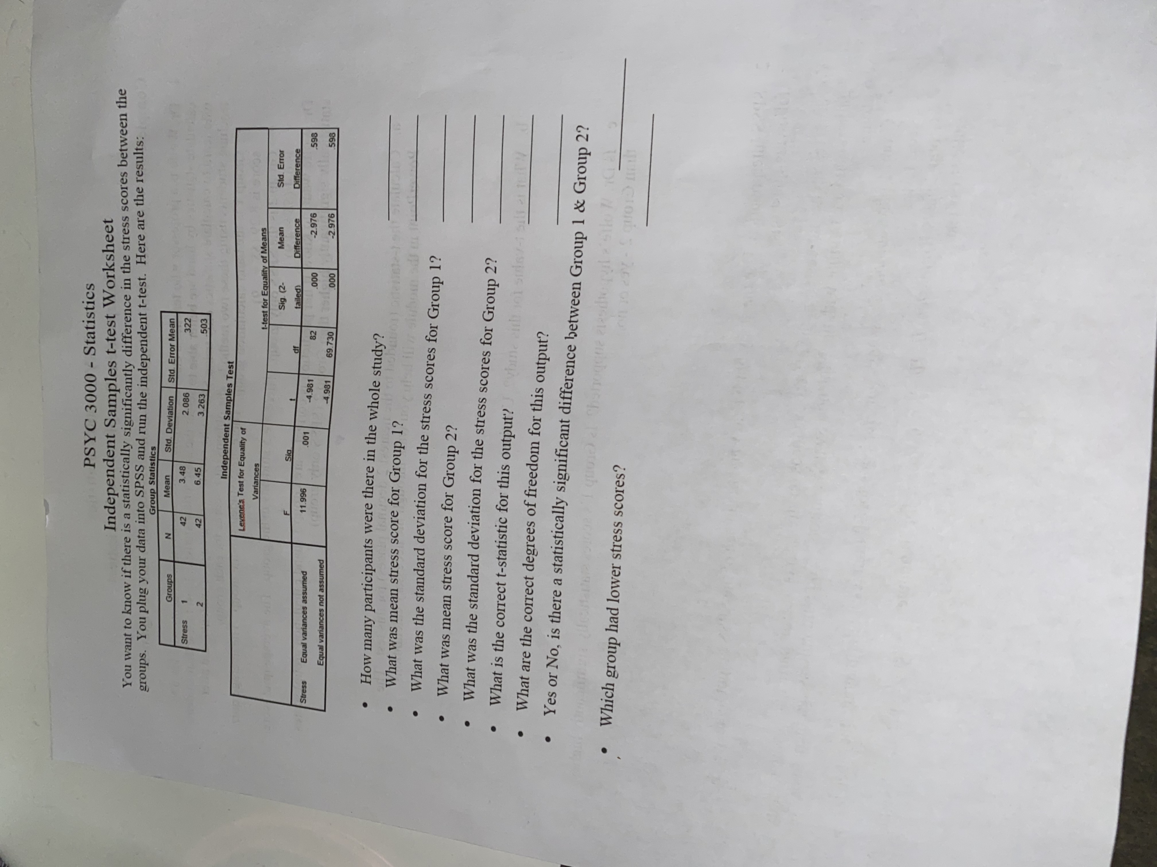 You will need these answers for Individual Assignment #7 1. Dr. Wolfe