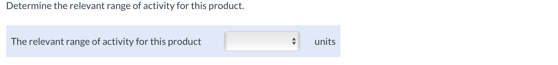 cost of direct materials and rent for a range of output as