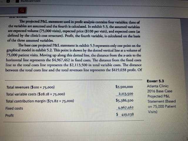 Construct a simple P&L statement such as that shown in exhibit 5.3