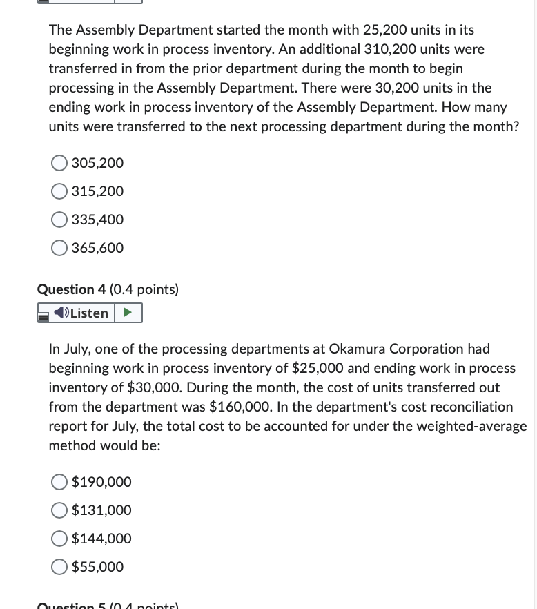 units in its beginning work in process inventory that were 10% complete