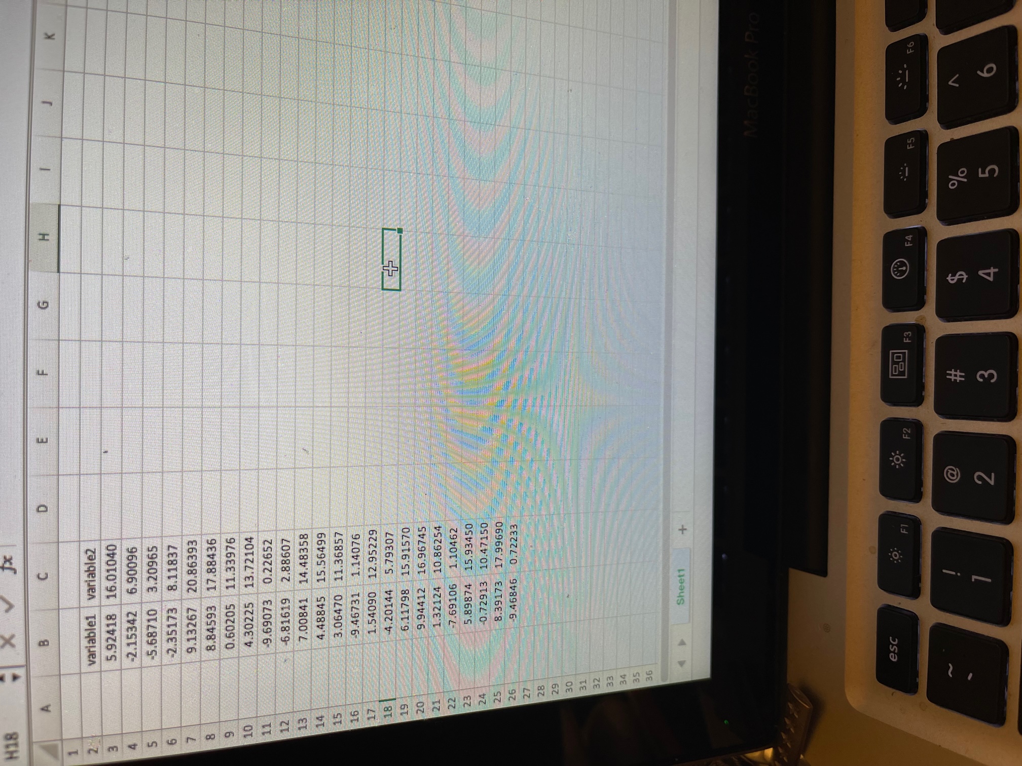  H18 B C D K variable1 variable2 5.92418 16.01040 -2.15342 6.90096