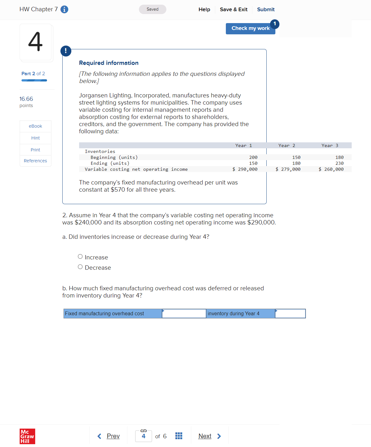  HW Chapter 7 i Saved Help Save & Exit Submit Check