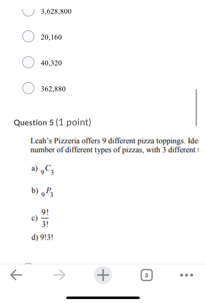 3 (1 point) Solve for the variable n05 = 252 Question 4