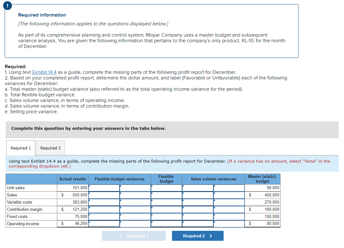 EXHIBIT 14.4 Breakdown of Total Operating Income Variance SCHMIDT MACHINERY COMPANY Analysis