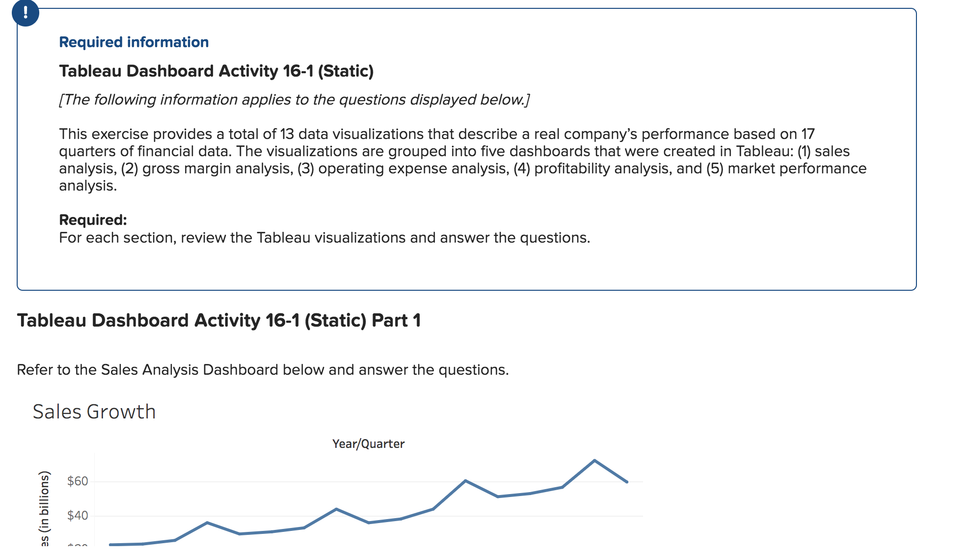 Tableau Dashboard Activity 16-1 (Static) Required information Tableau Dashboard Activity 16-1 (Static)