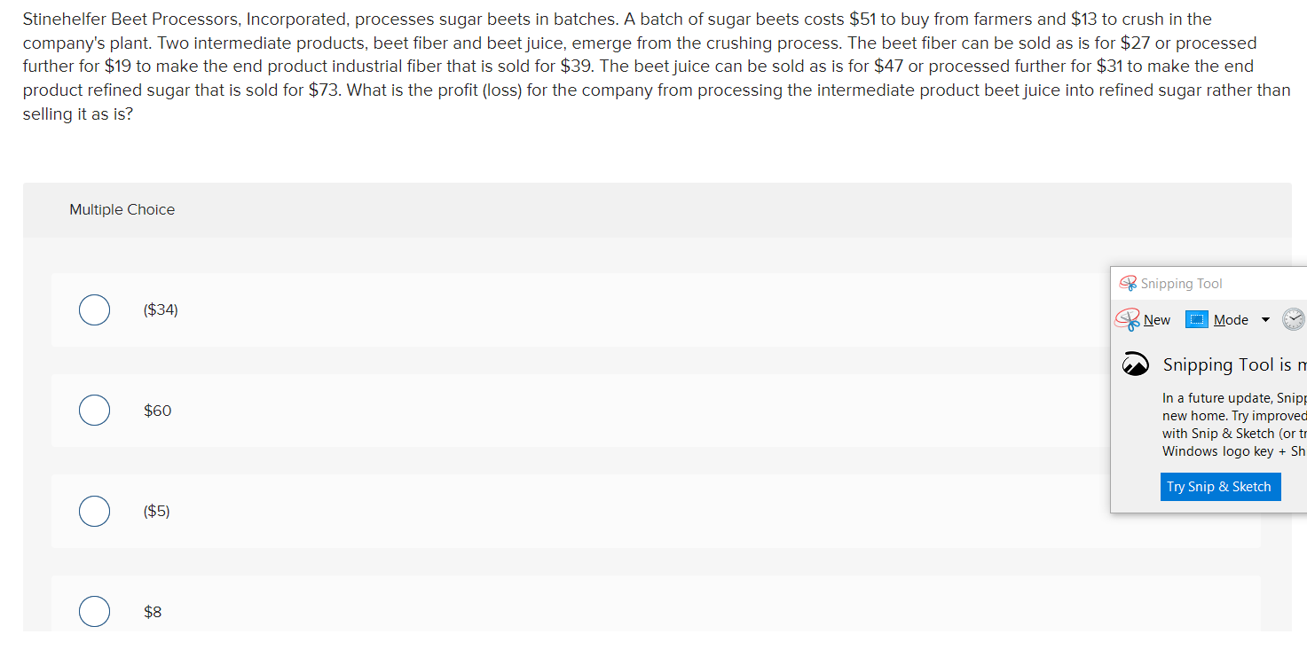 Stinehelfer Beet Processors, Incorporated, processes sugar beets in batches. A batch