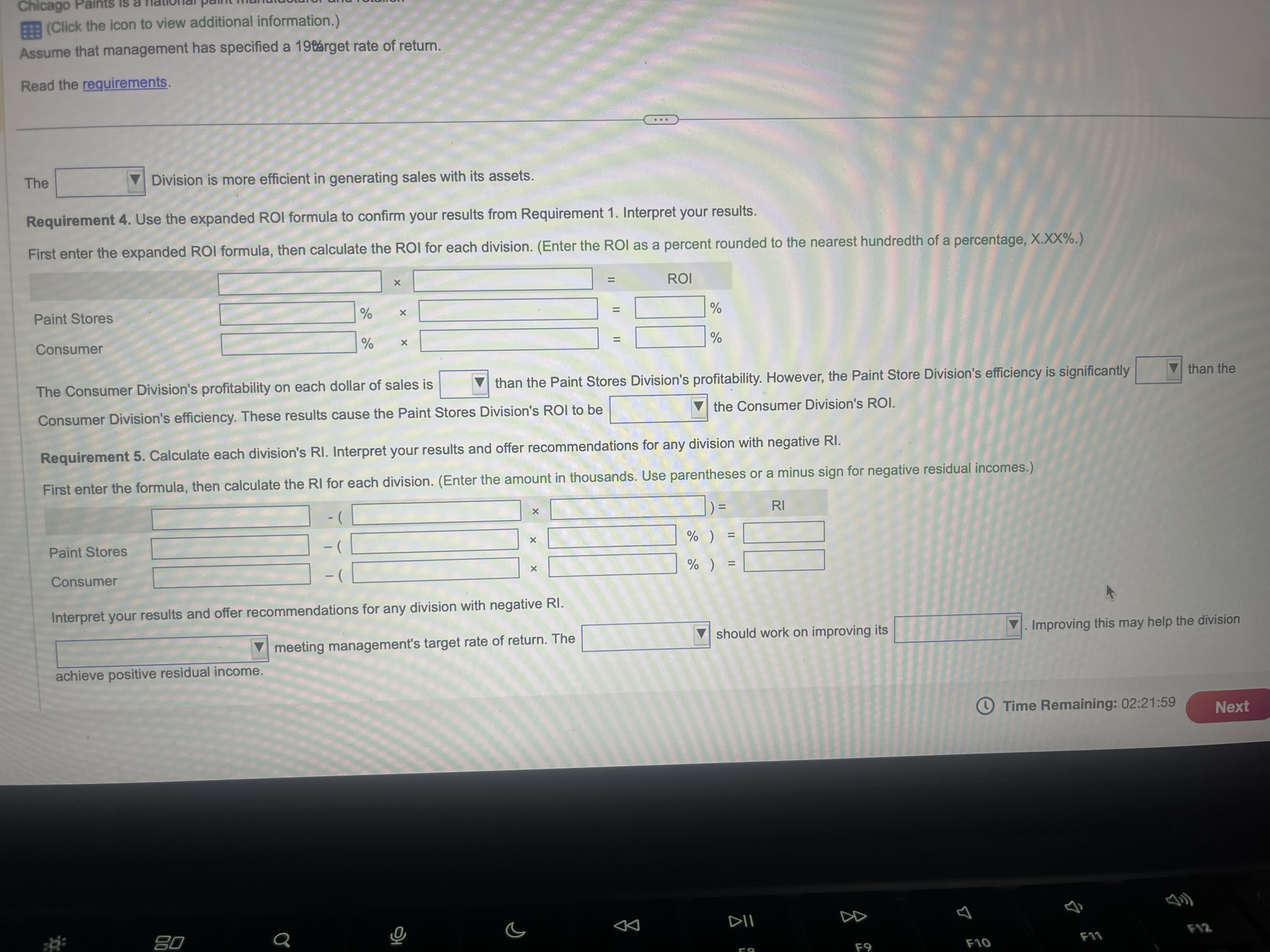 divisions: Paint Stores (branded retail location), Consumer (paint sold through stores such