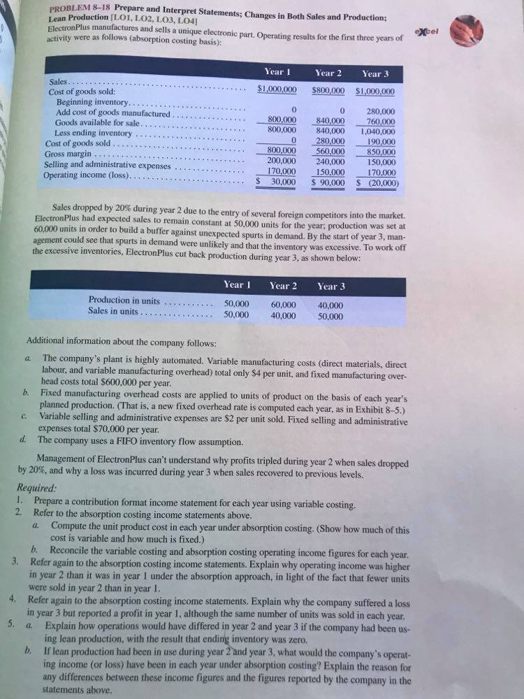 Hey! Need some help with this question 8-18 PROBLEM 8-18 Prepare and