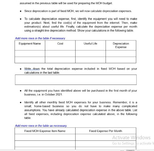 This is 1st part assumed in the previous table will be used