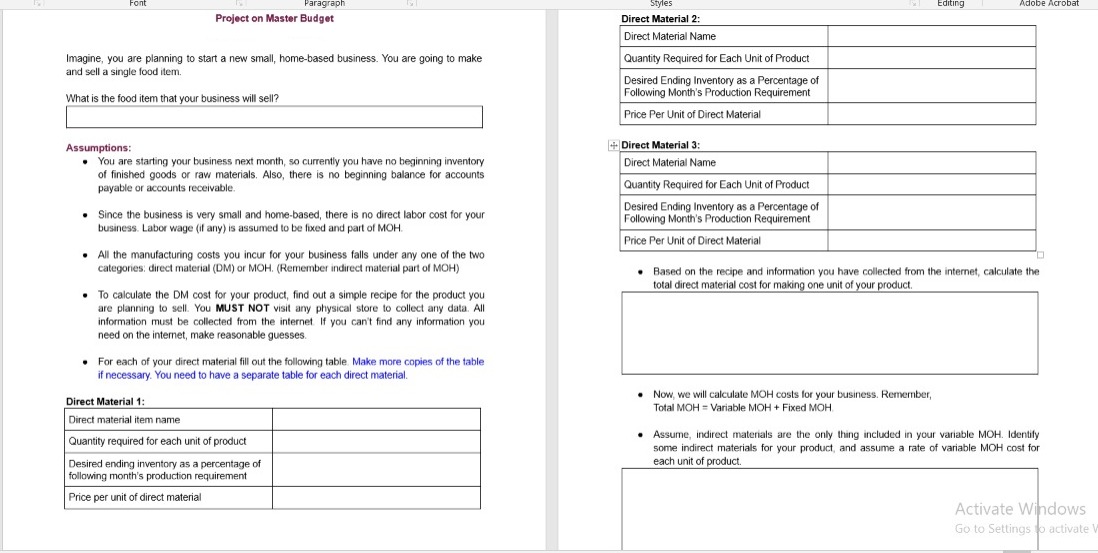 identify the equipment you will need to make your product. Next, find