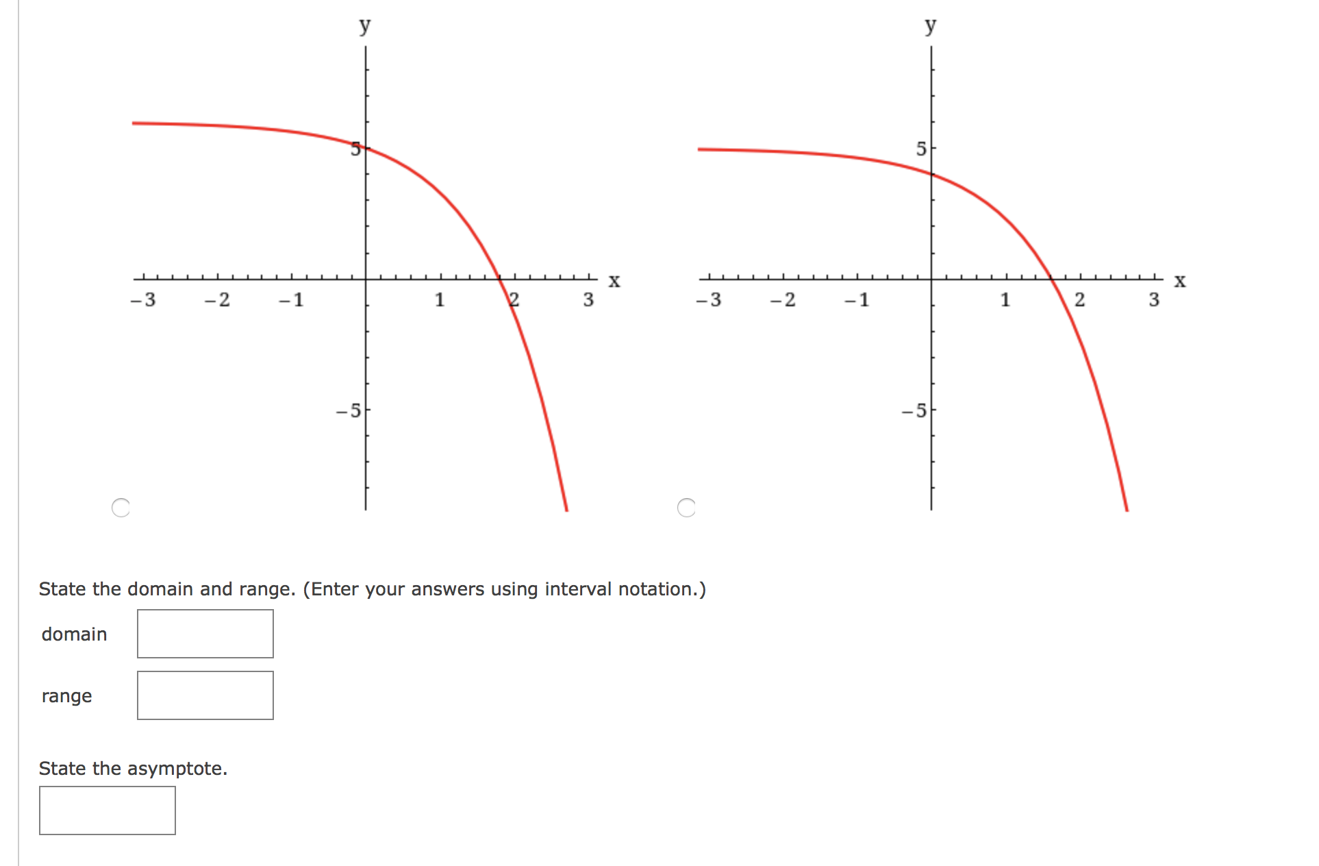 but by starting from the graph of y = ex in the