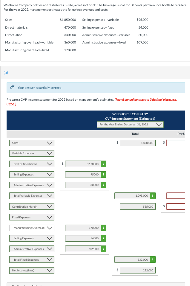 cost per bottle to 3 decimal places, e.g. 0.251.) Variable cost per