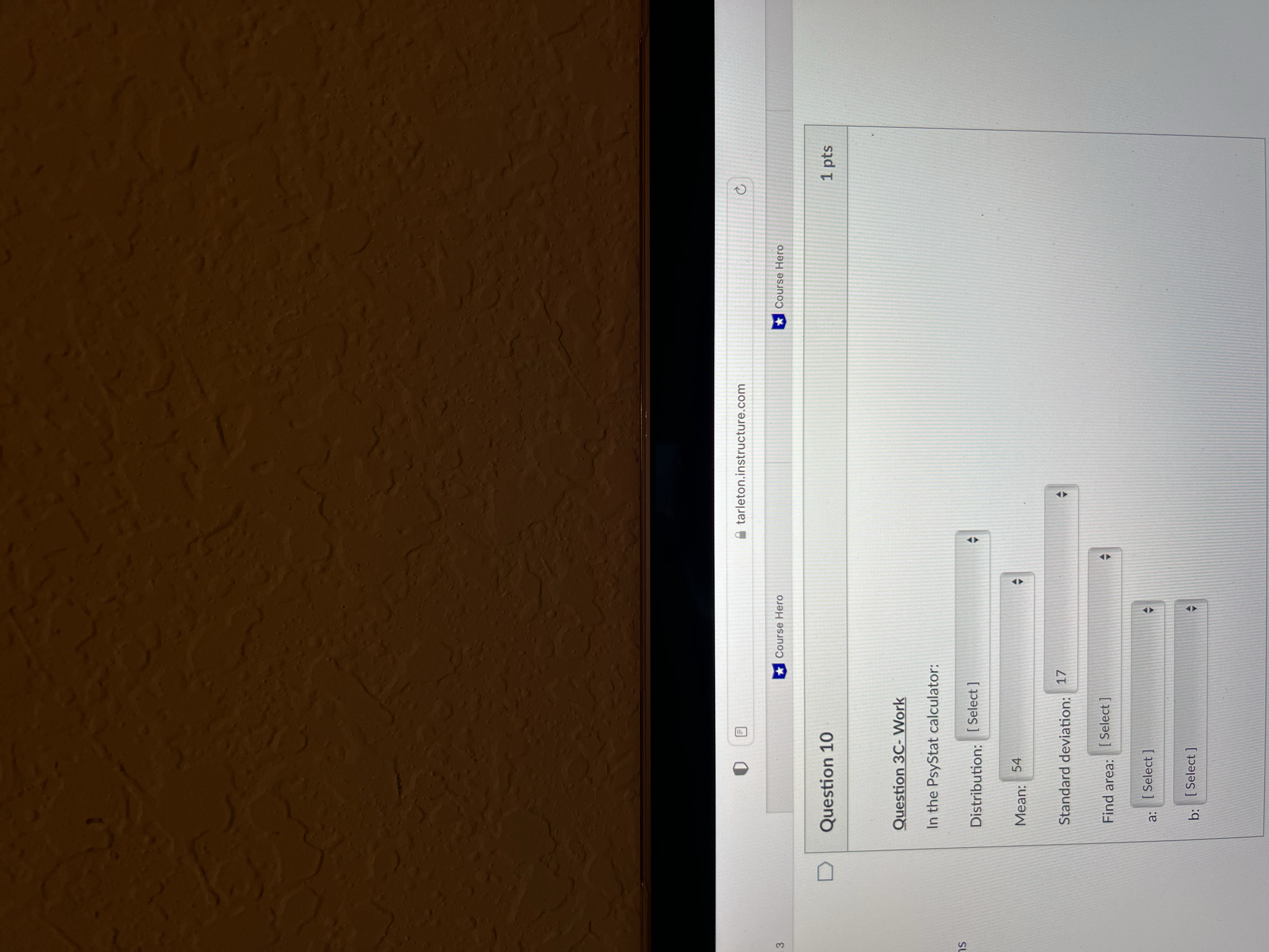 1 pts nts Question 3C ations A normal distribution has a mean