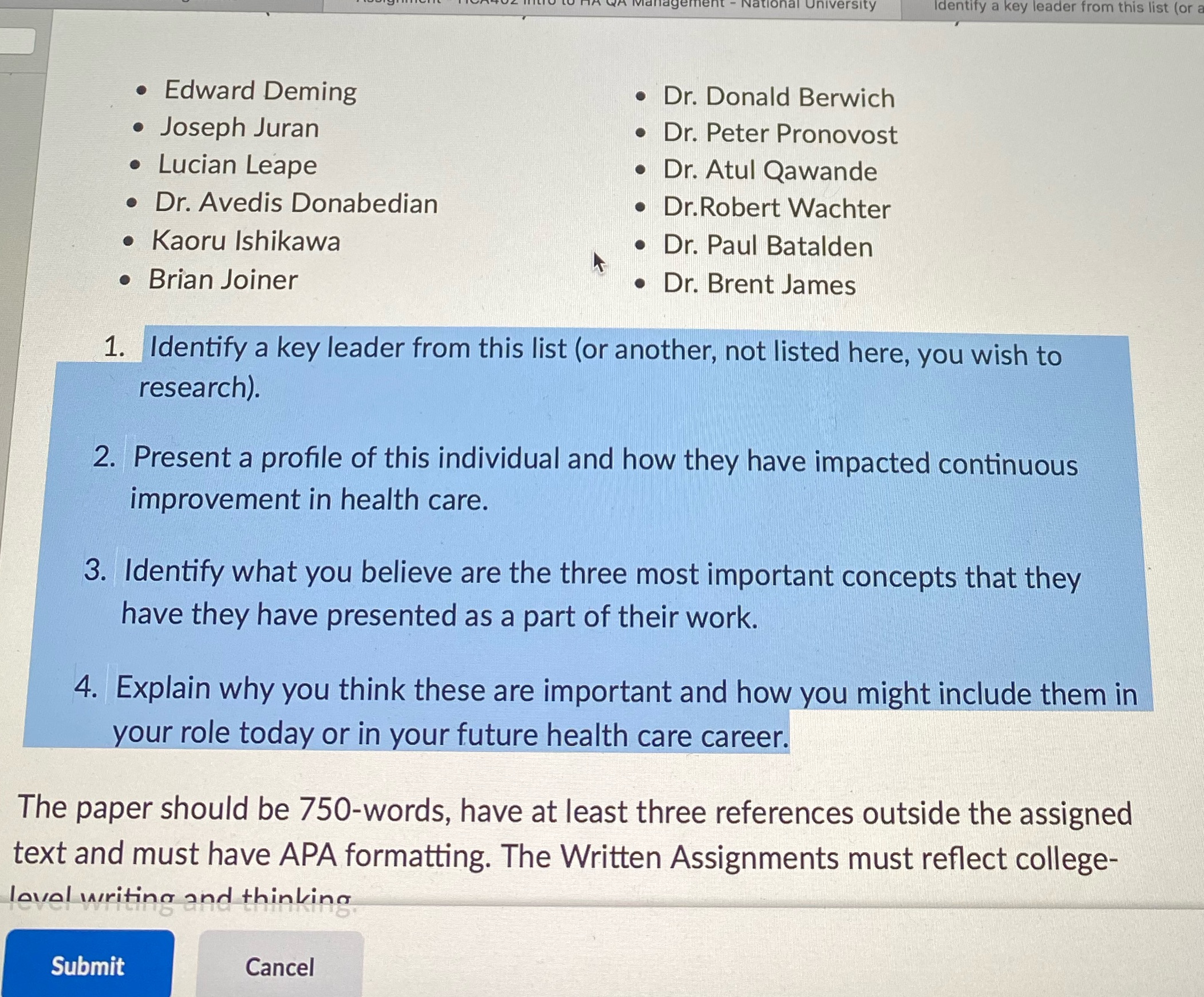  sity Identify a key leader from this list (or . Edward