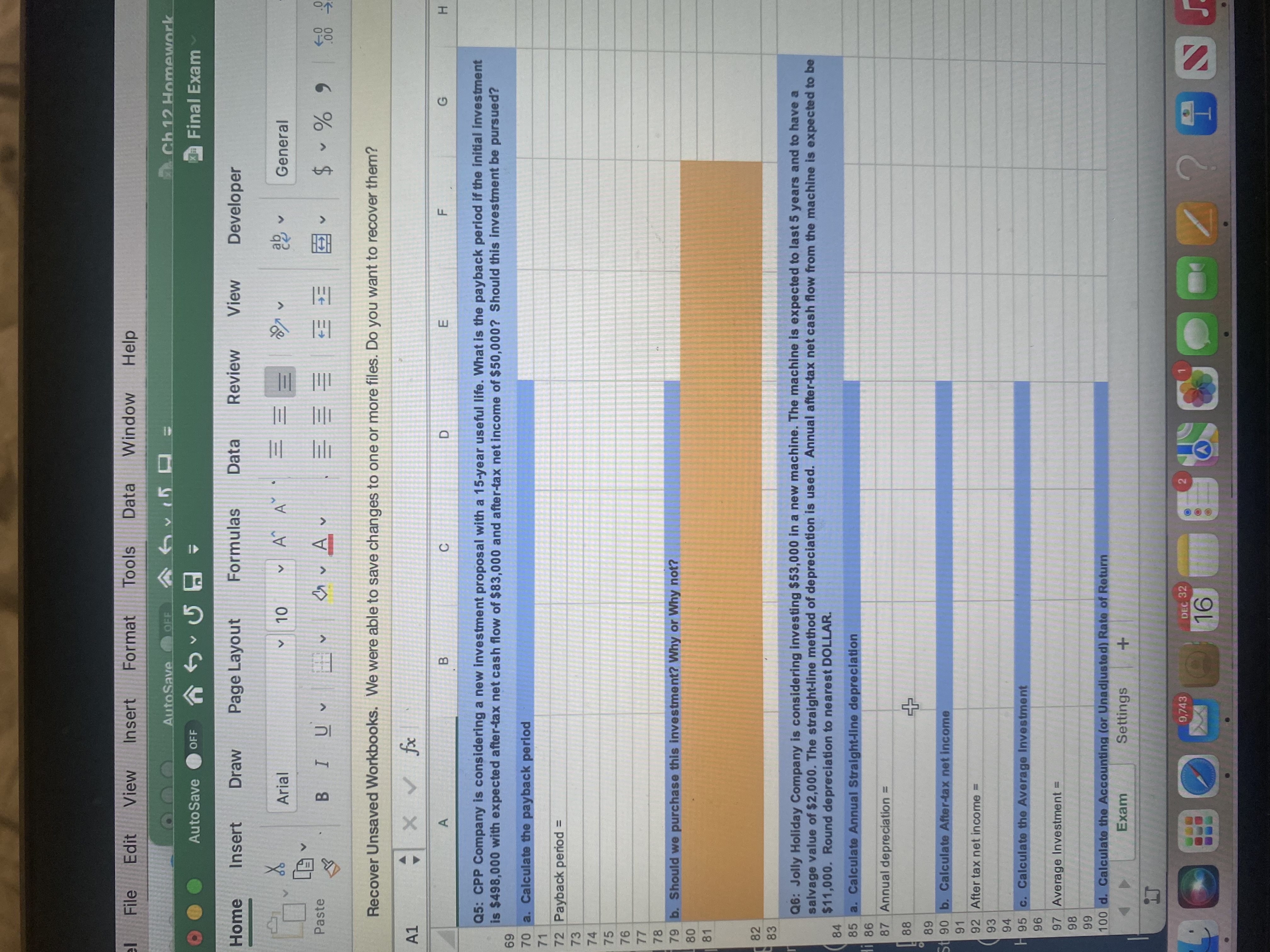 File Edit View Insert Format Tools Data Window Help AutoSave OF