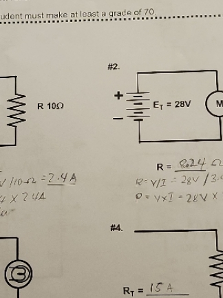 must make at 'east grade Of 10 R ion 2V