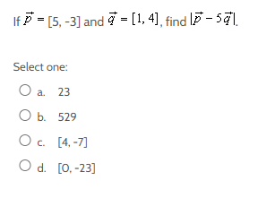 2 O d. -10 -10\fUnit vectors have a magnitude of one but