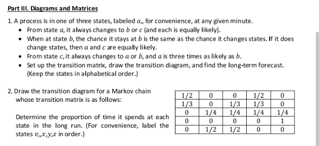 Hi expert it's Markov chain please answer will do like immediately Thank