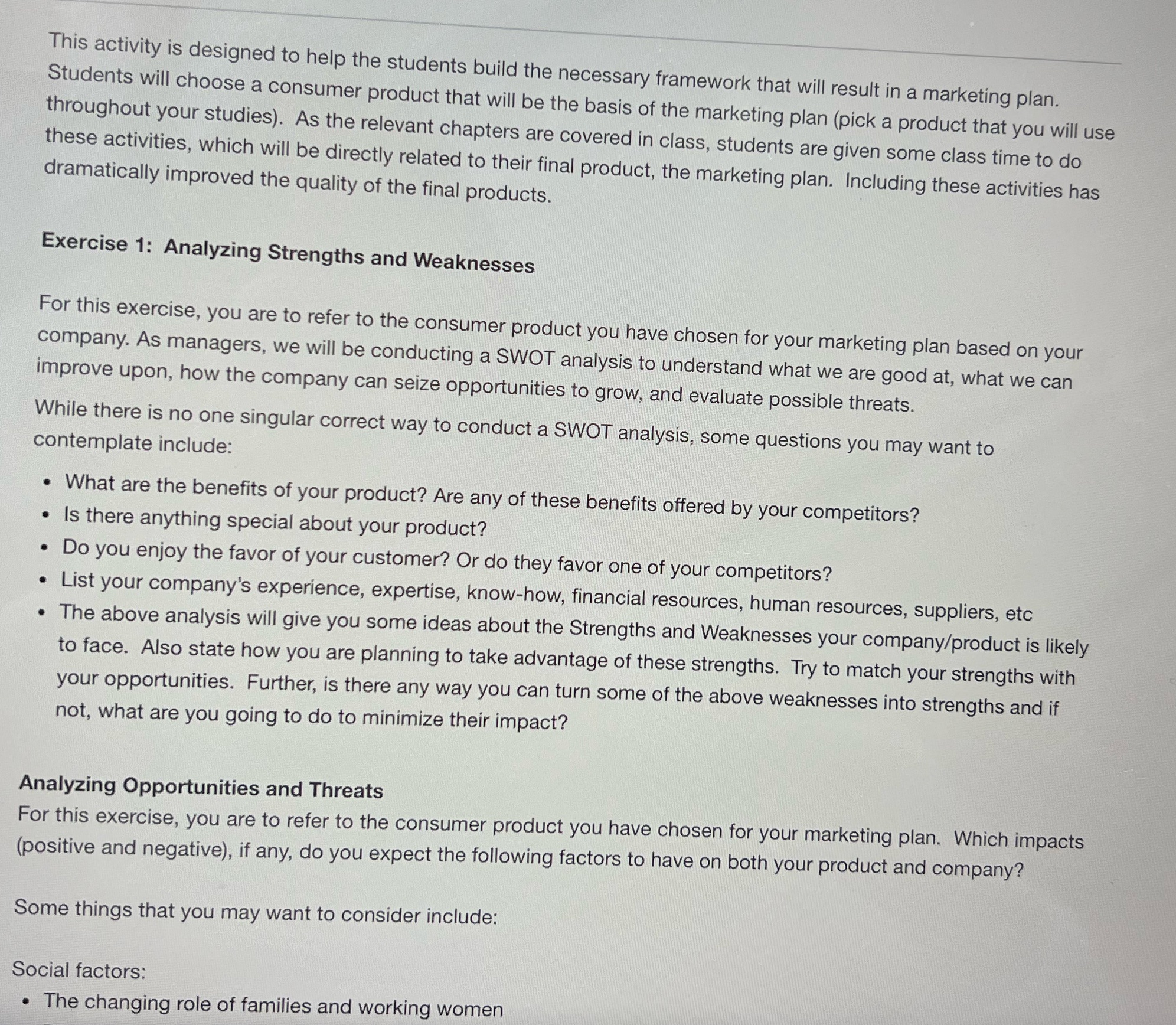  This activity is designed to help the students build the necessary