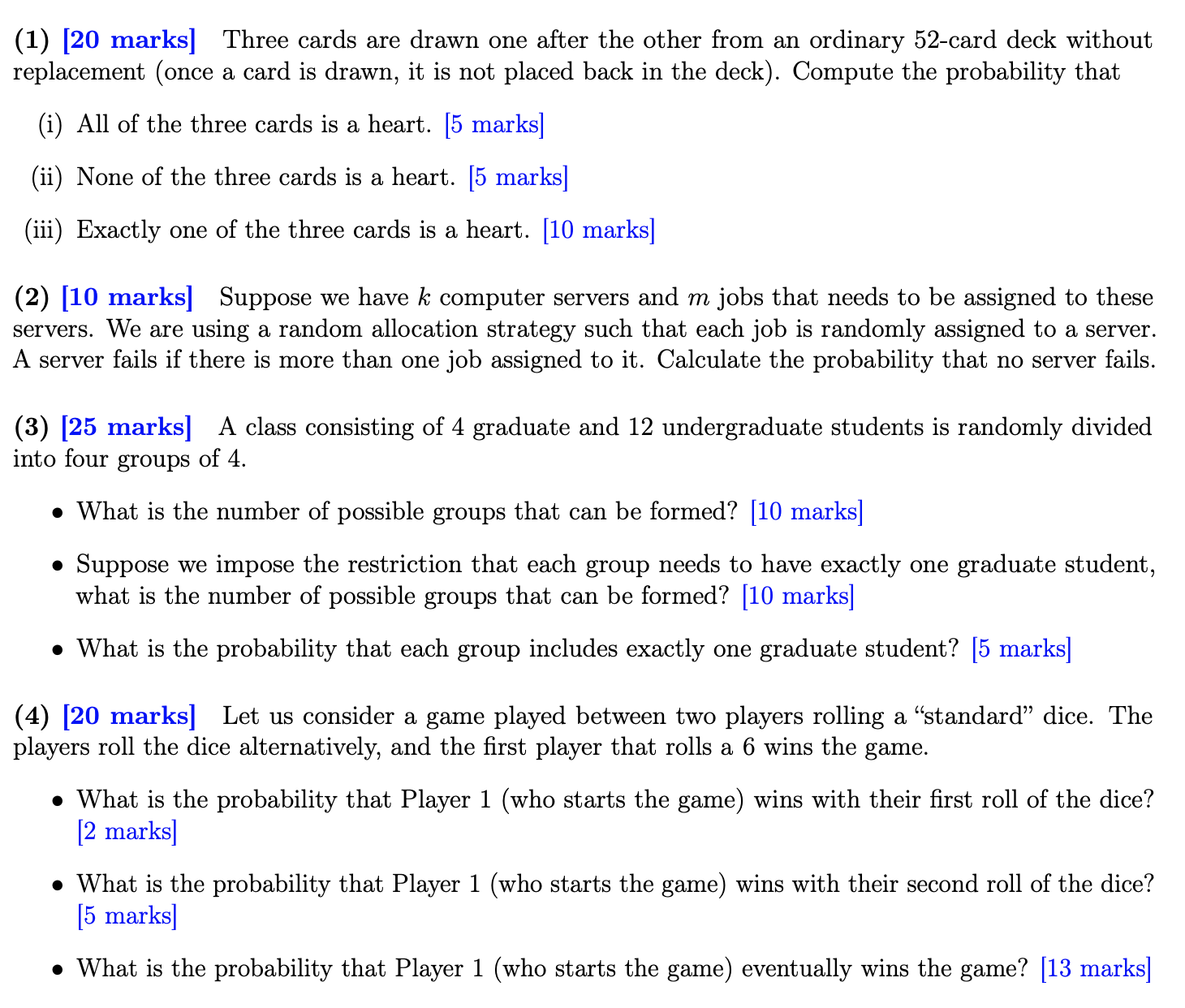 Please answer these four questions step by step, and some explanation (1)