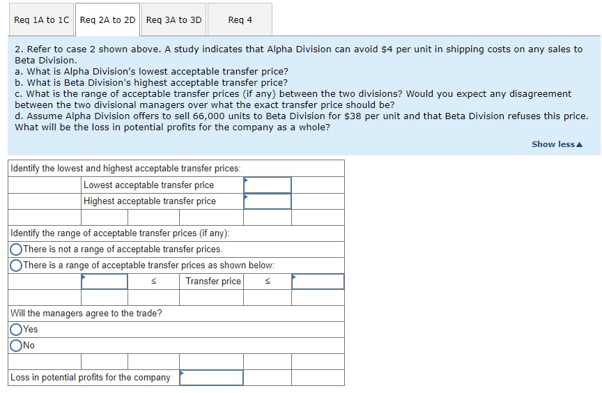 1C Req 2A to 2D Req 3A to 3D Reg 4 1.
