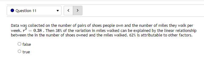 . Question 11 Data was collected on the distance from runner's