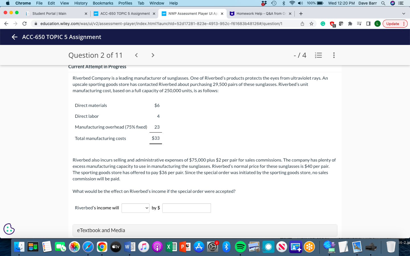 Chrome File Edit View History Bookmarks Profiles Tab Window Help of