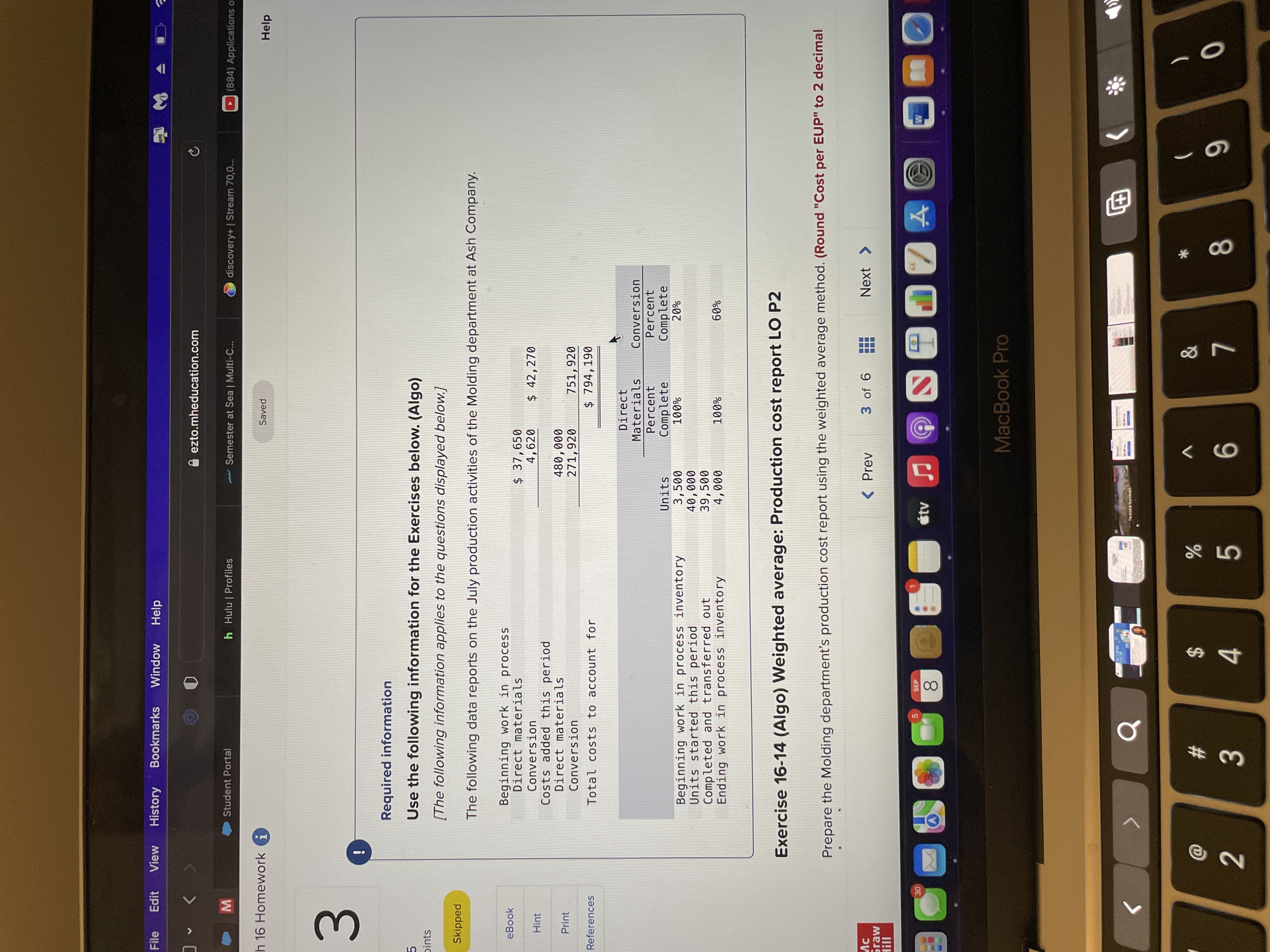  File Edit View History Bookmarks Window Help CO ezto.mheducation.com C M
