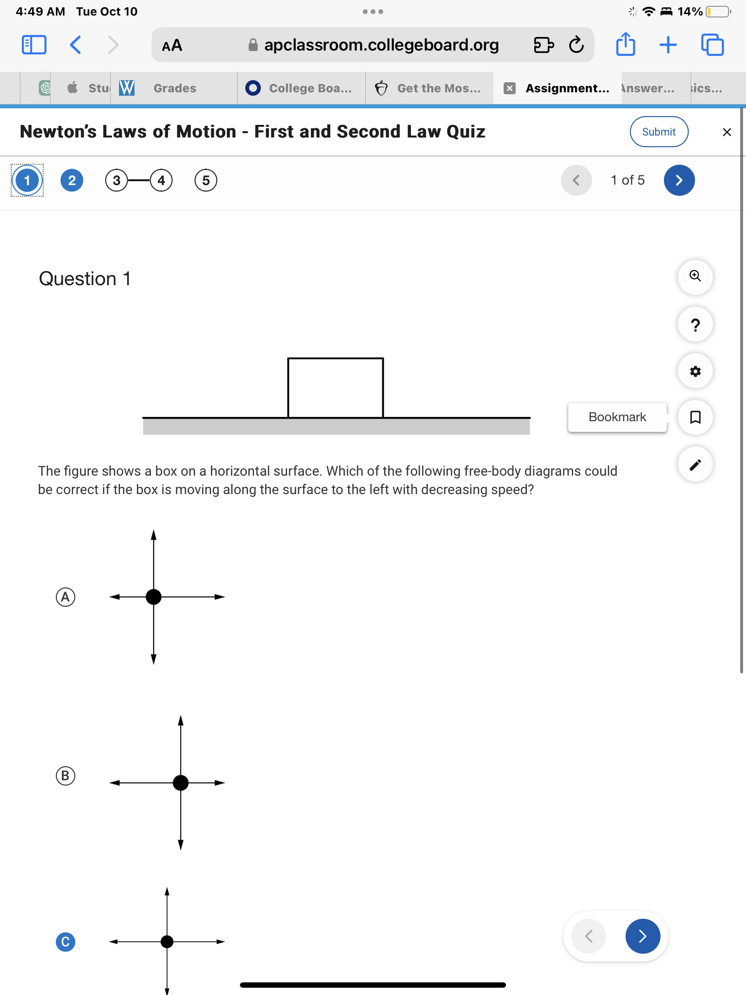  4:49 AM Tue Oct 10 . . . * = 14%D