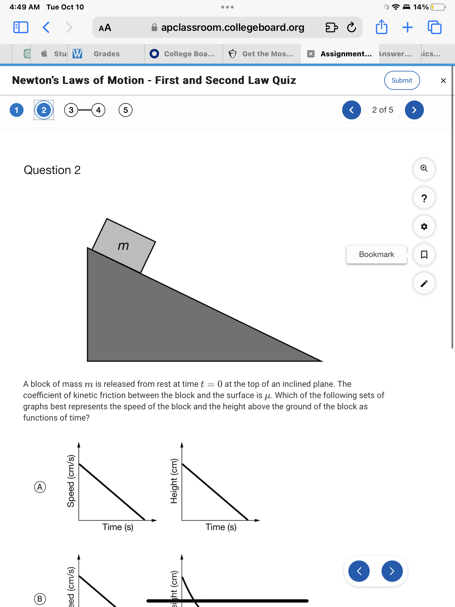 Assignment... Answer... pics ... Newton's Laws of Motion - First and Second