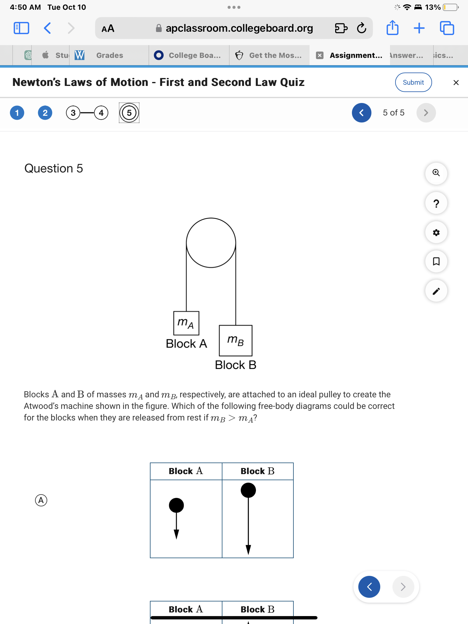 0 at the top of an inclined plane. The coefficient of kinetic