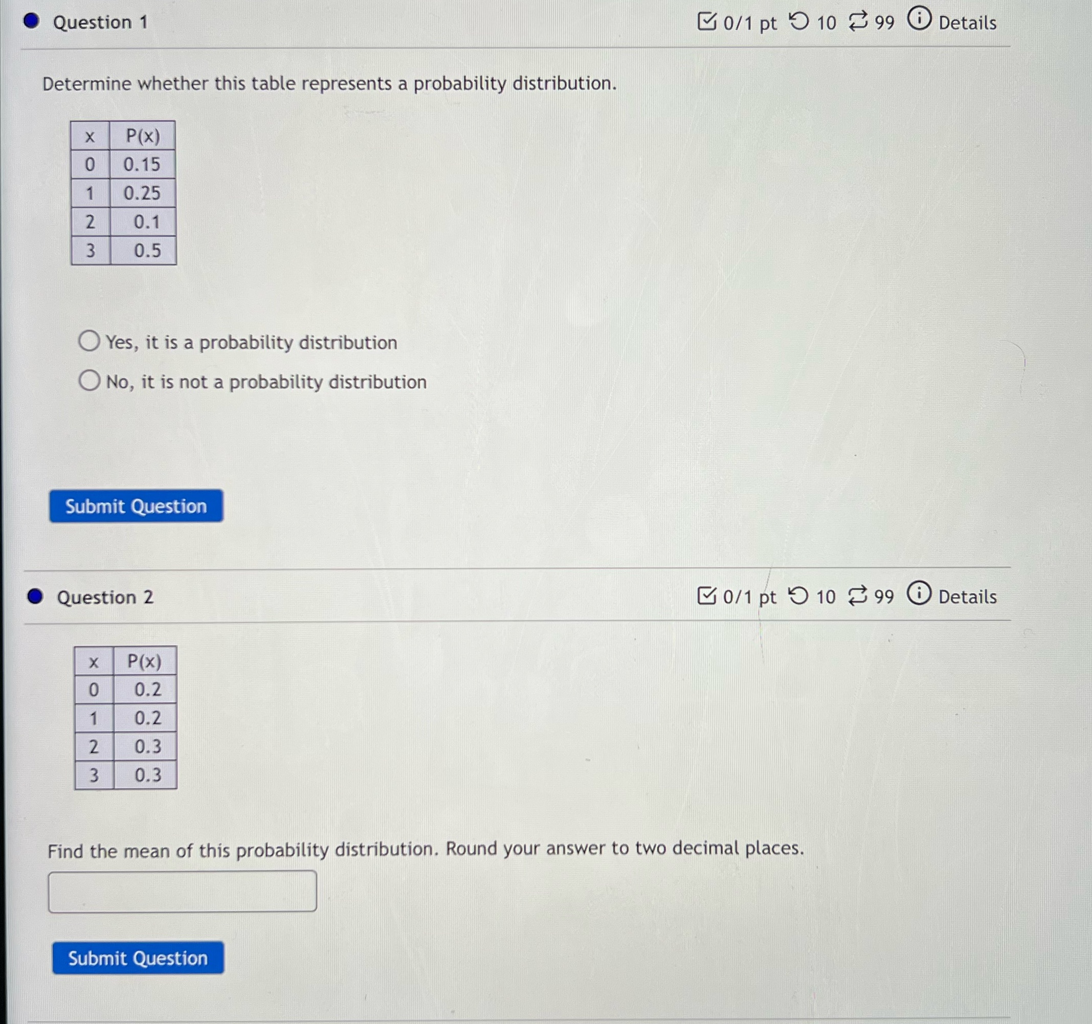 Please help me on 1 and 2 Question 1 0/1 pt 9