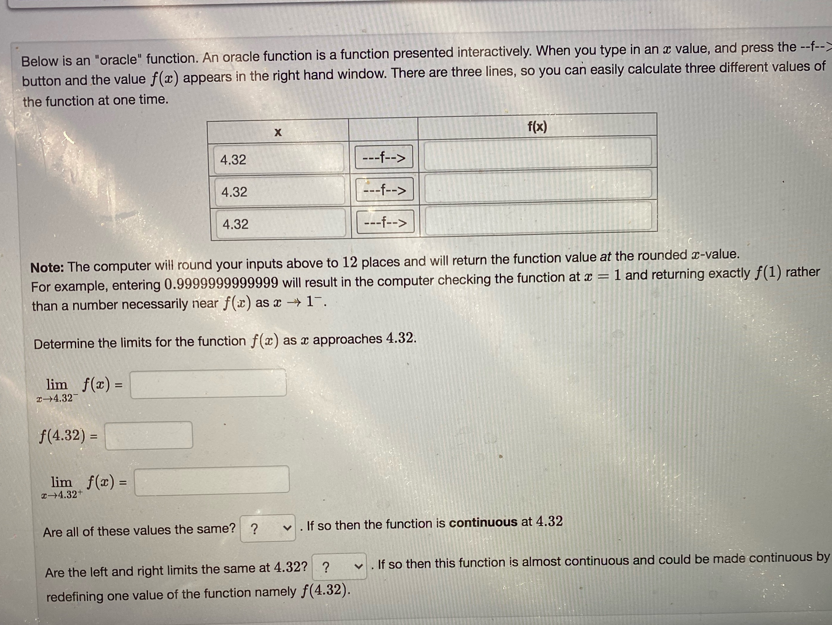  Below is an "oracle" function. An oracle function is a function