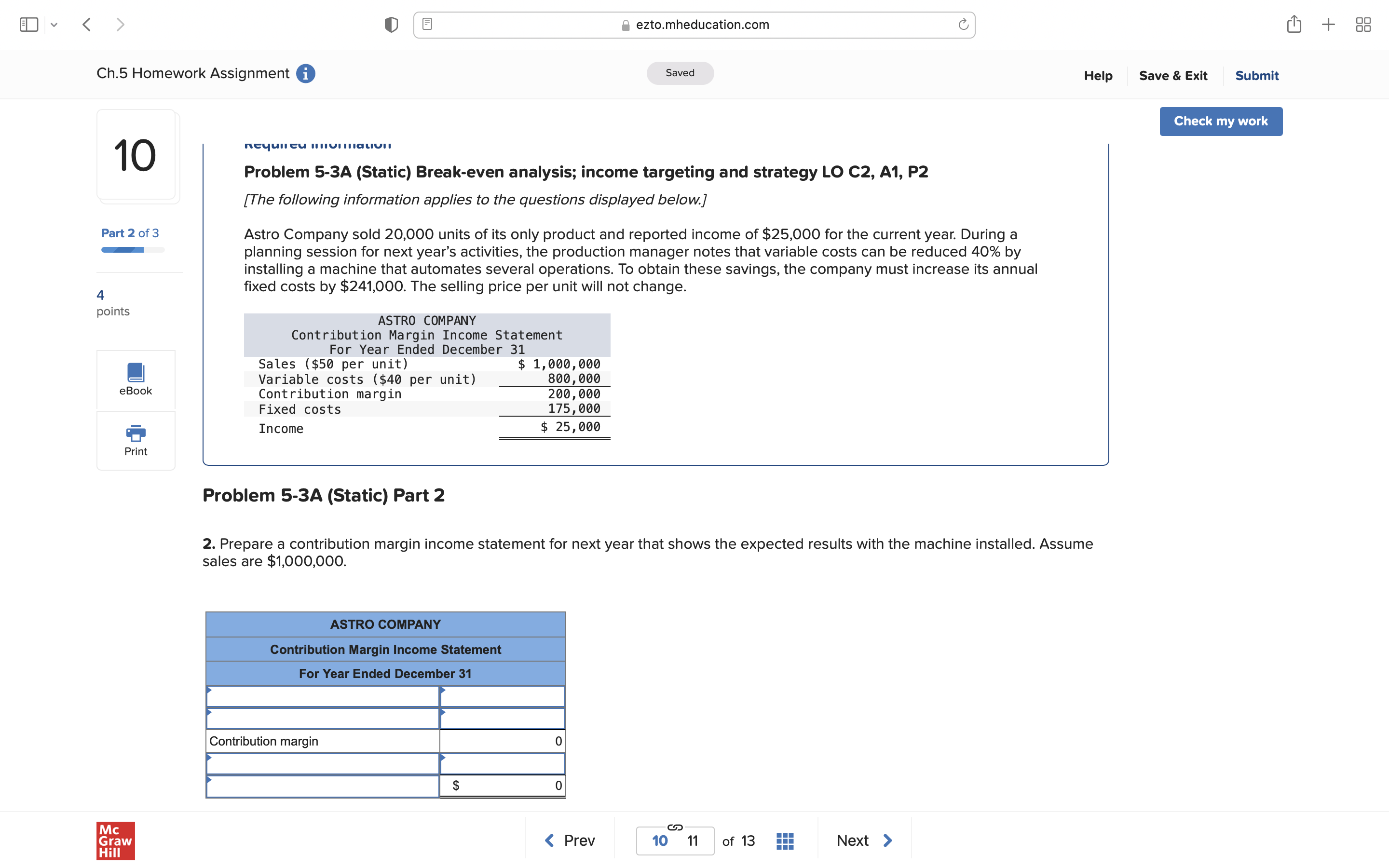Save & Exit Submit Check my work 9 Required information Part 1