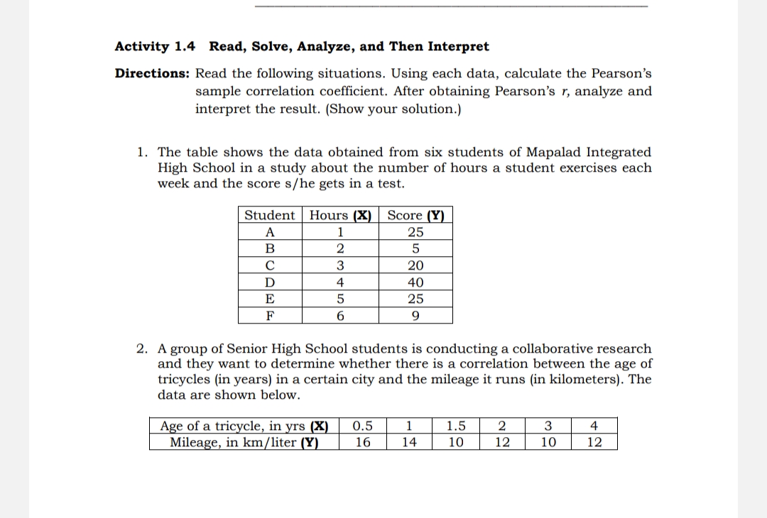 a guidance counselor believes that aptitude score is related to performance. The