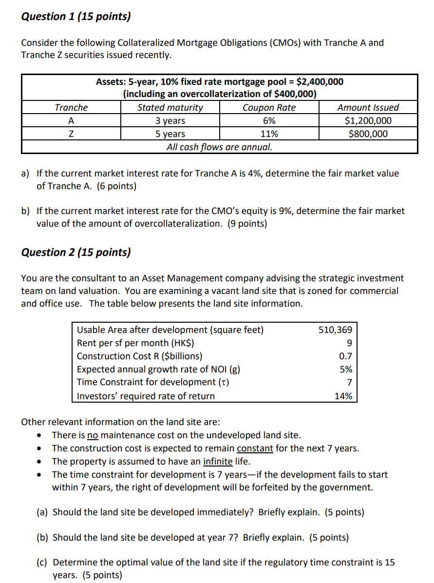 question is linked , thank you! Question 1 (15 points) Consider the