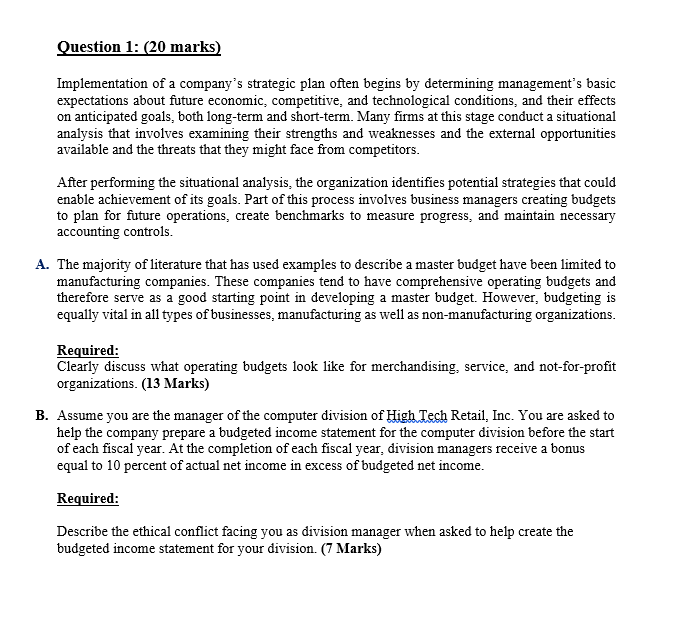 Kindly help me solve the pick up Question 1: (20 marks) Implementation