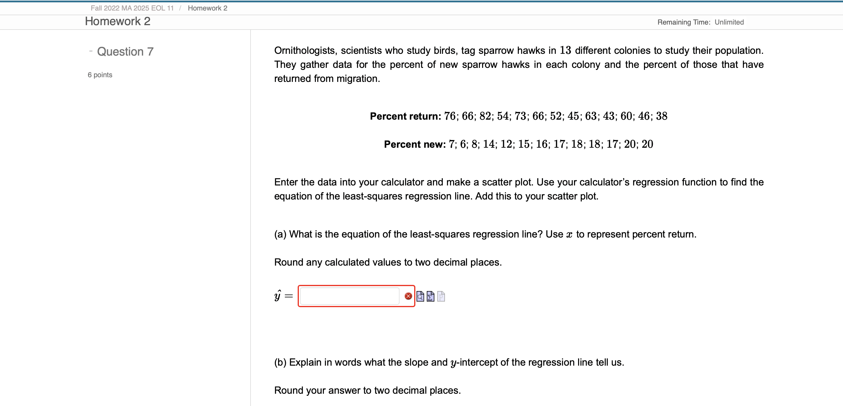  Fall 2022 MA 2025 EOL 11 Homework 2 Homework 2 Remaining