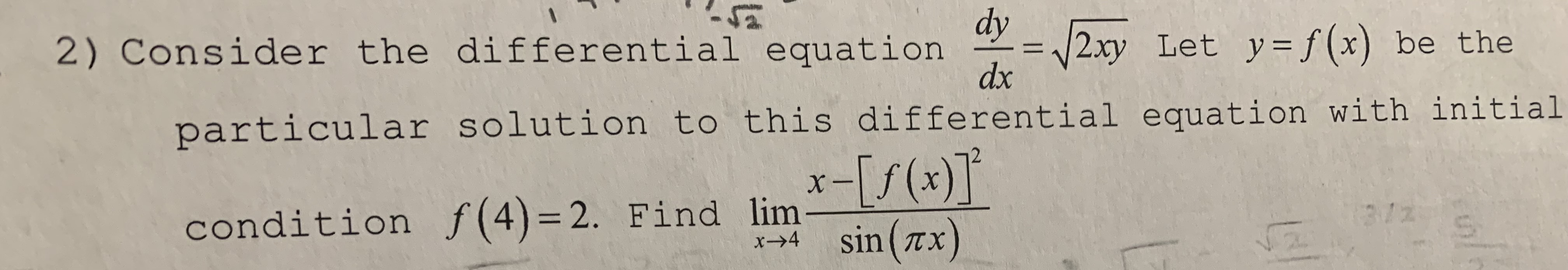Any help with these problems (with work, no calculator!) would be appreciated!