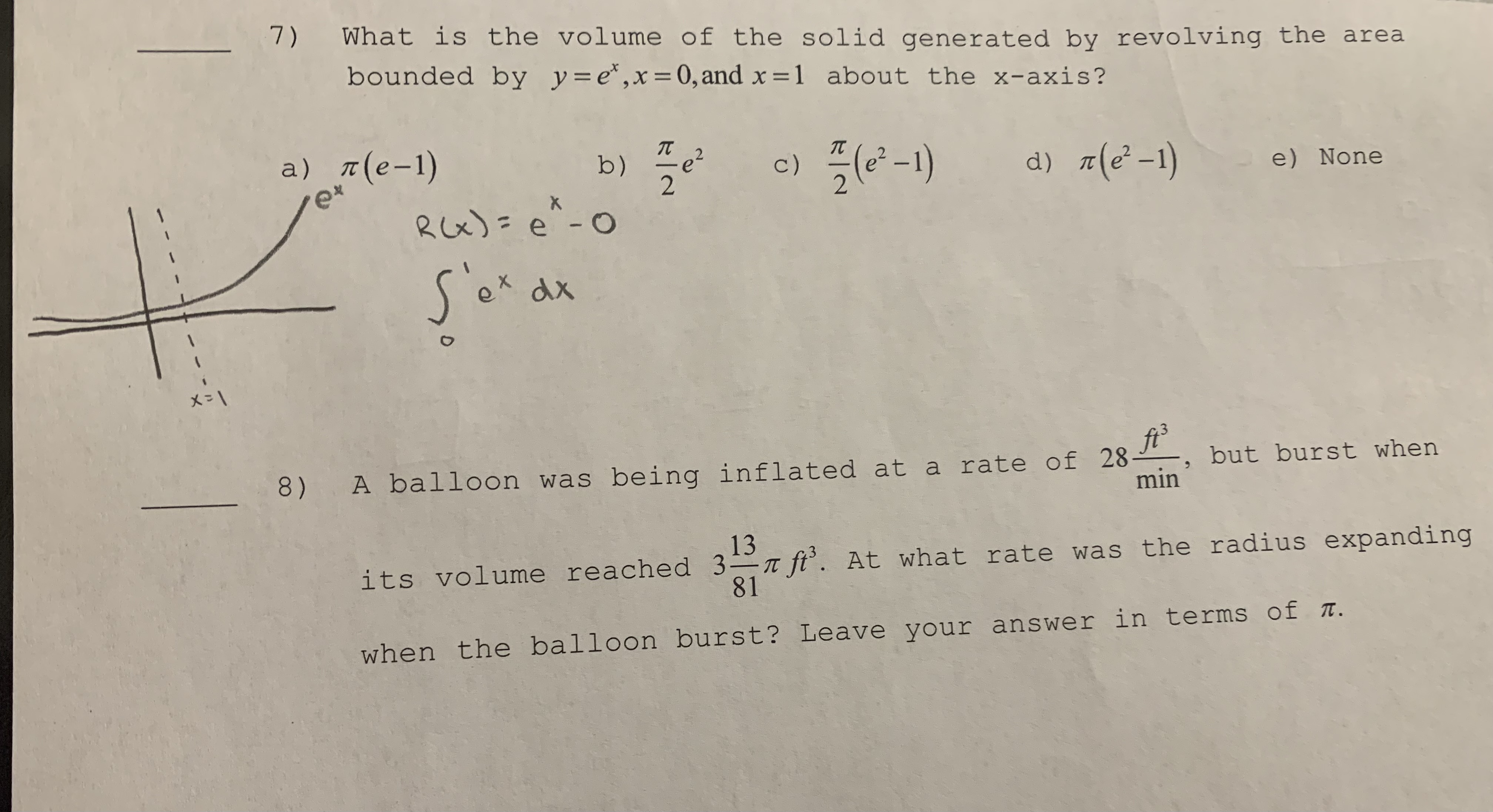 differential equation dy = 2xy Let y=f(x) be the dx particular solution