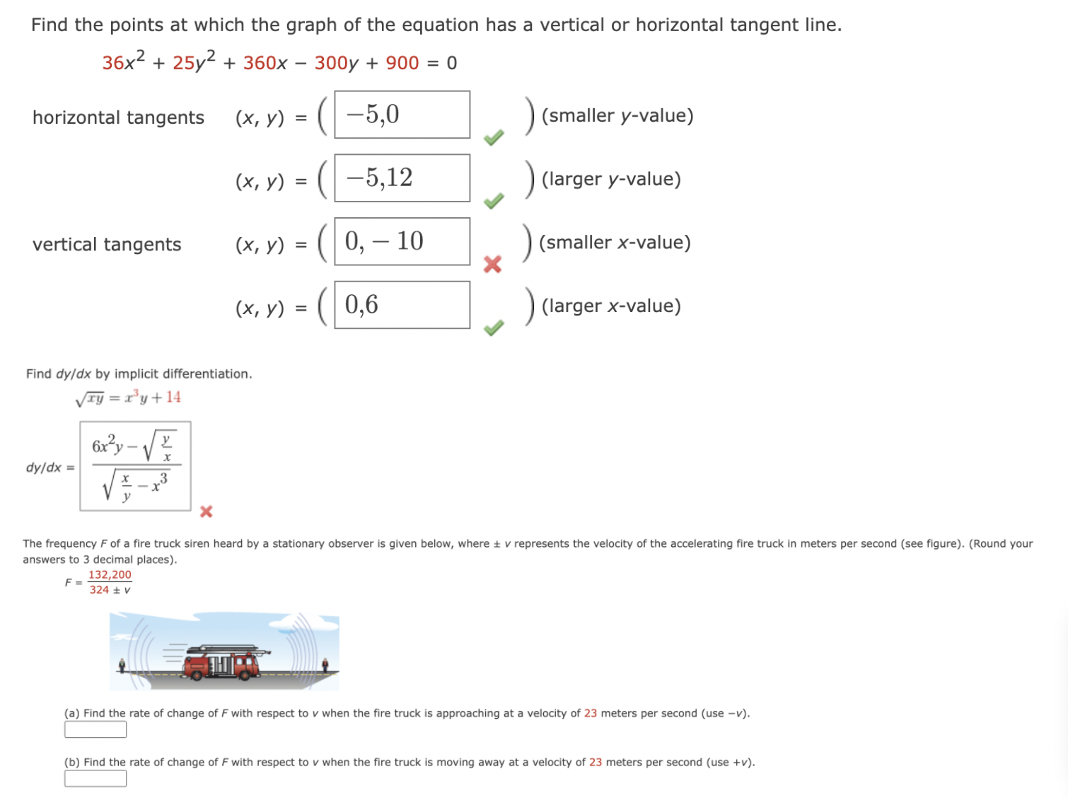 =Find the points at which the graph of the equation has a