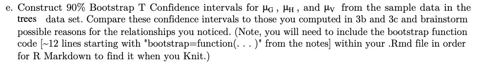 e. Construct 9% Bootstrap T Confidence intervals for us , i111