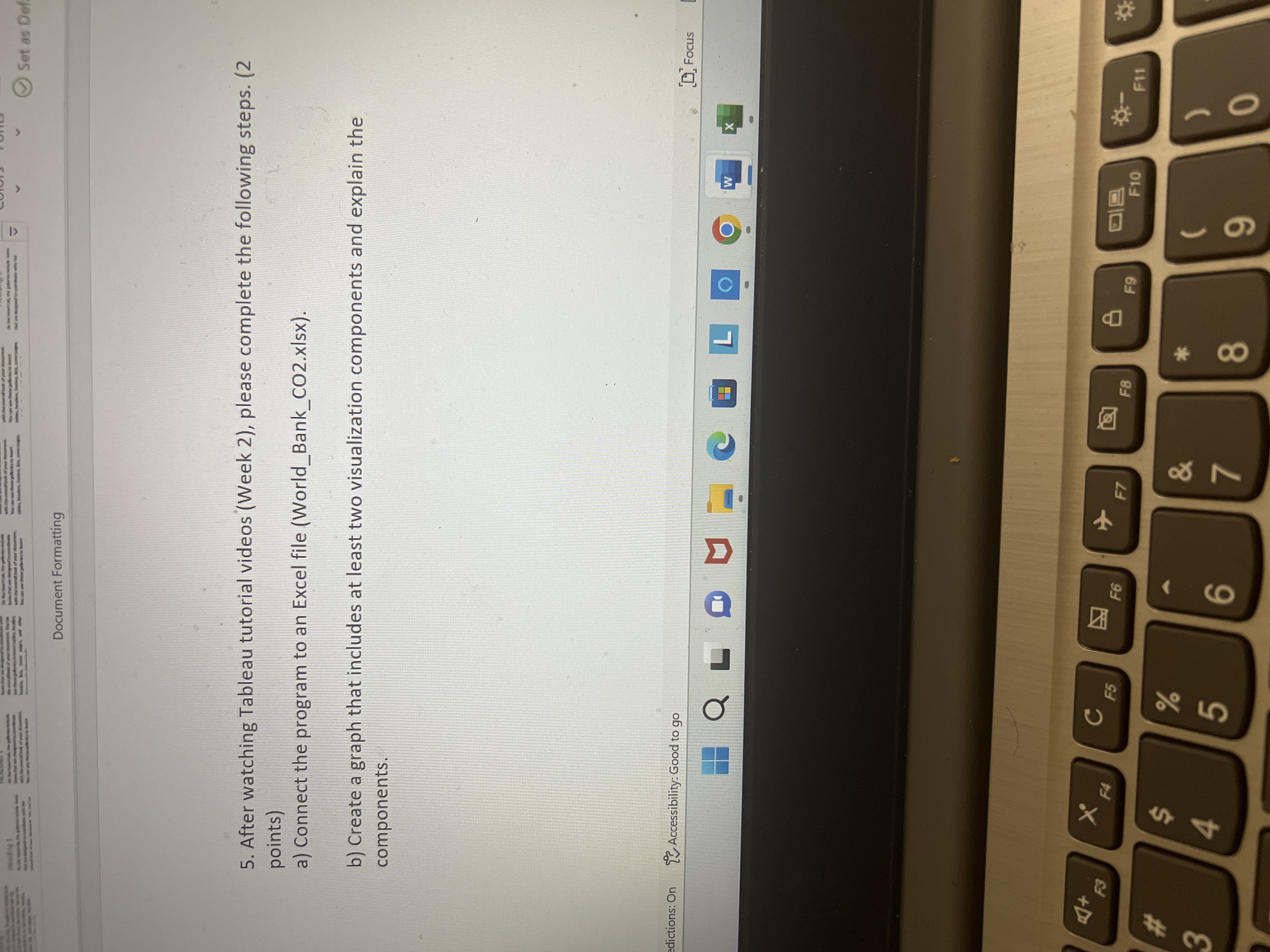  Set as De Document Formatting 5. After watching Tableau tutorial videos