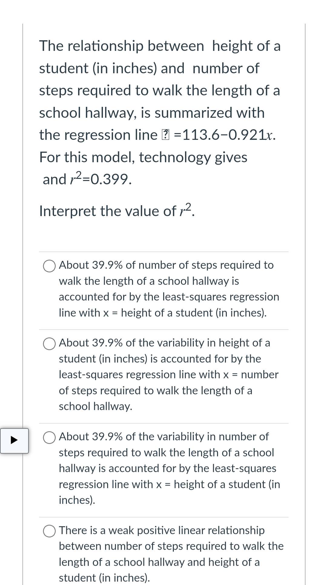 for the data? (b) Which graph shows the residual plot for the