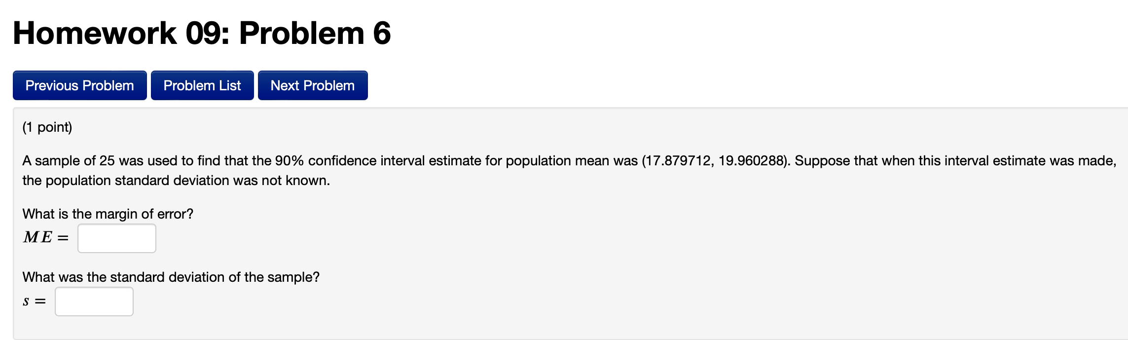 with unknown mean u and standard deviation 0'. Calculate a 95% confidence