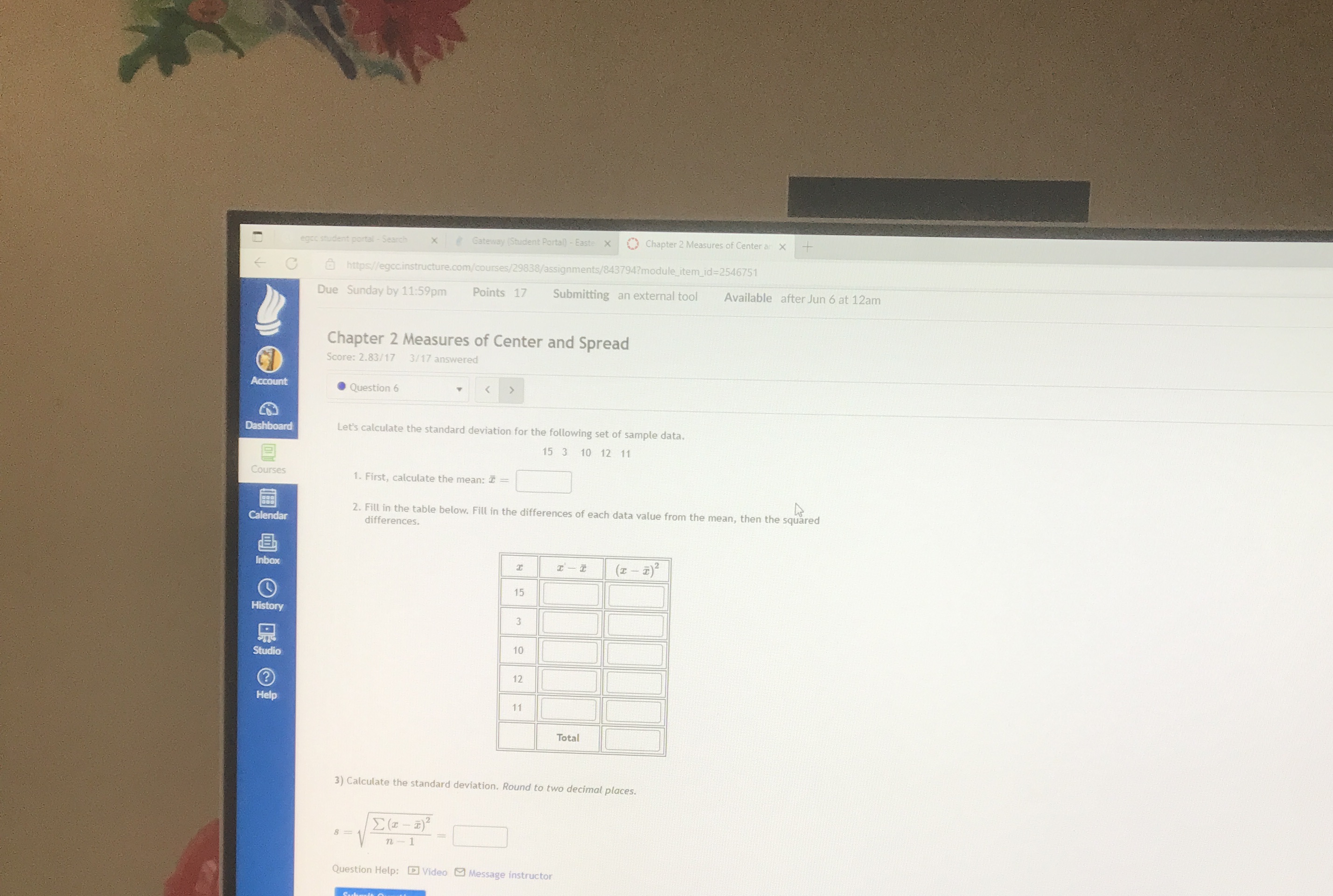  egec s X tal) - Easte X Chapter 2 Measures of