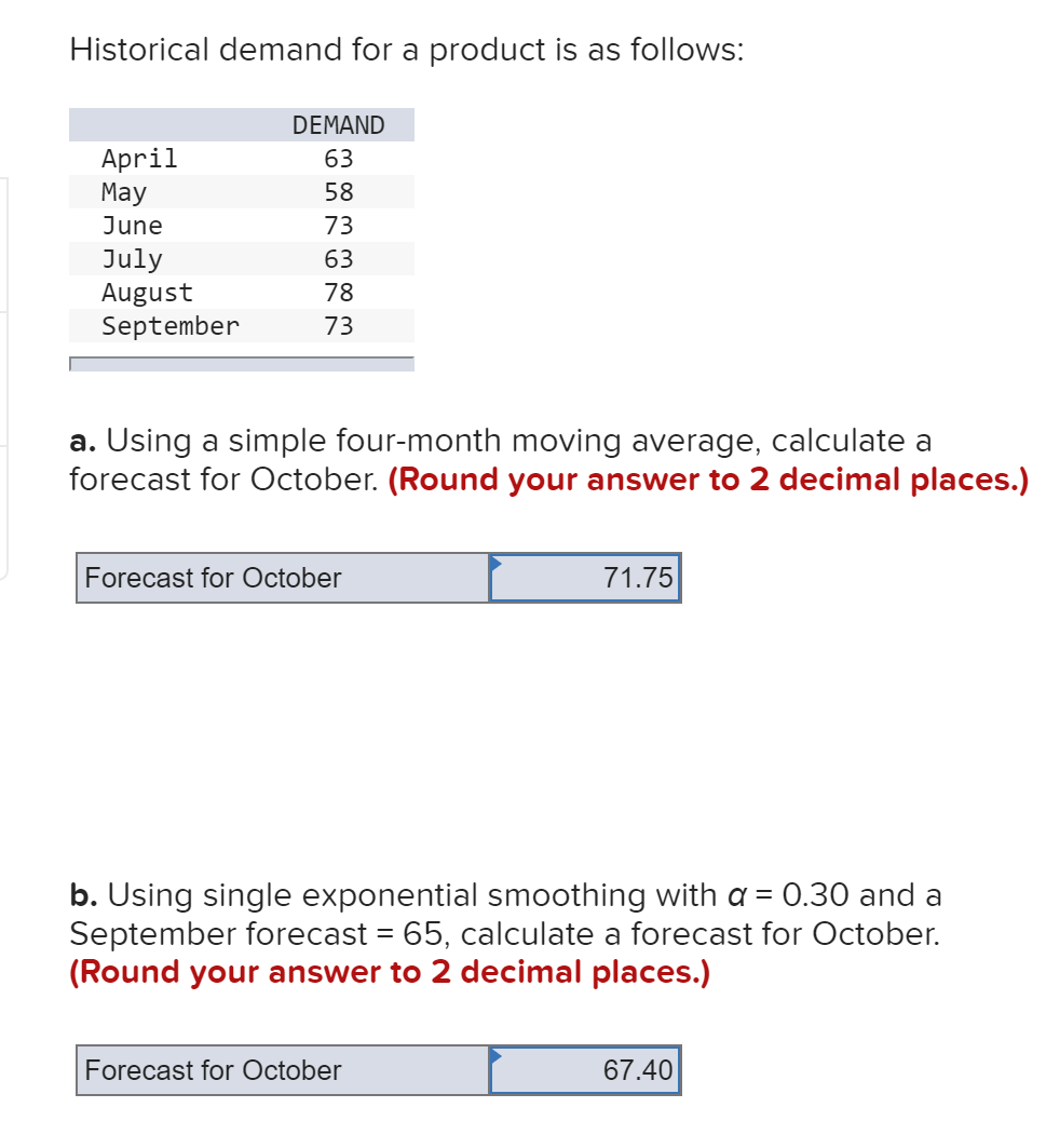 For part c. my initial answer was b = 2.69 and