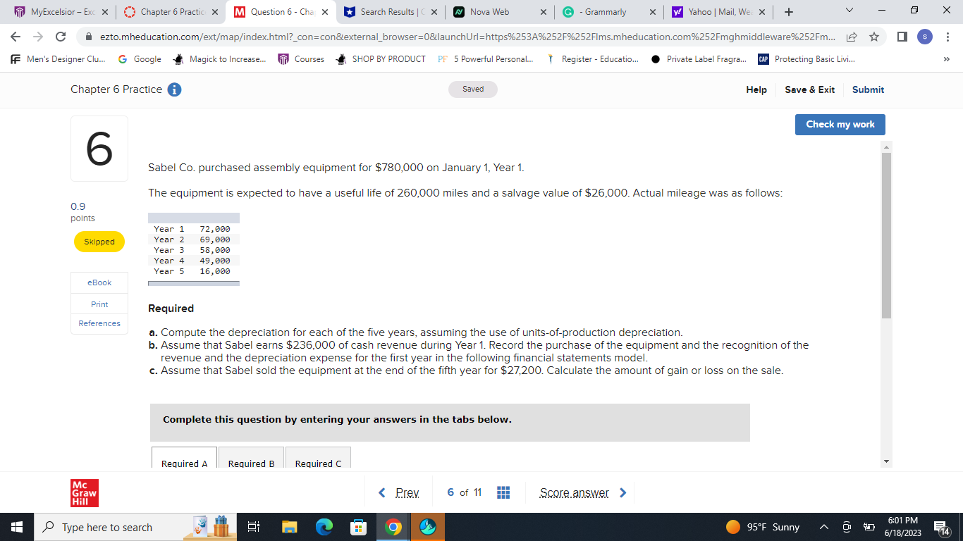 MyExcelsior - Exc X Chapter 6 Practic X M Question 6