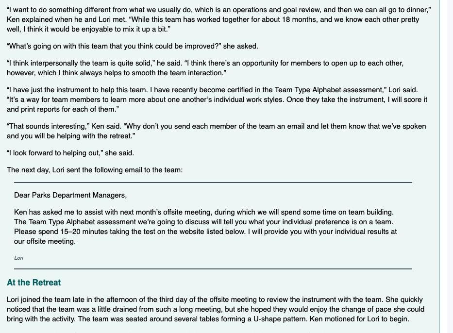 read the following case \"l want to do something different from what