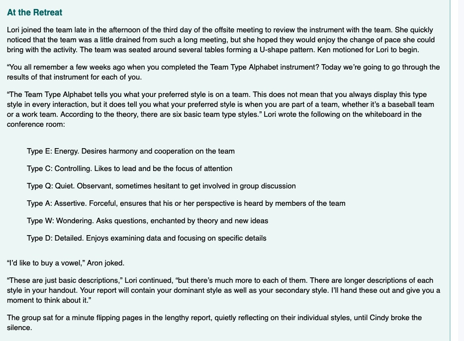 we usually do, which is an operations and goal review, and then